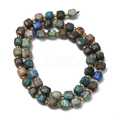 Natural Chrysocolla and Lapis Lazuli Beads Strands GG-CBAC972-A09-01-1