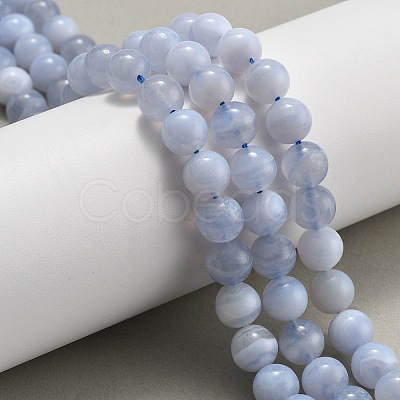 Natural Blue Lace Agate Beads Strands G-F222-30-8mm-02-1