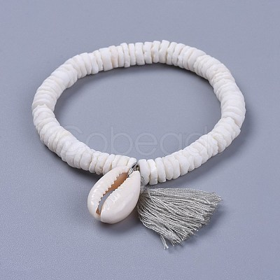 Cotton Thread Tassels Charm Bracelets BJEW-JB04385-01-1