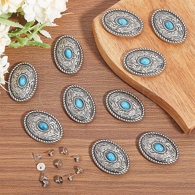 12 Sets Alloy Decorative Rivets BUTT-FH0001-013A-1