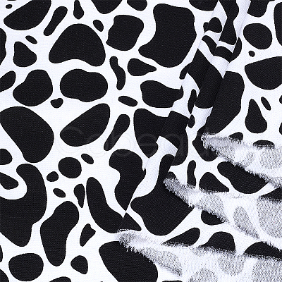 Cow Pattern Polycotton Fabric DIY-WH0504-693-1