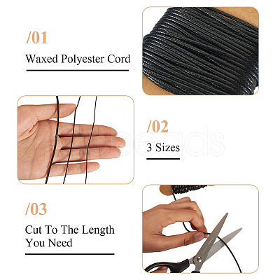 60M 3 Styles Eco-Friendly Korean Waxed Polyester Cord YC-TA0001-11B-1