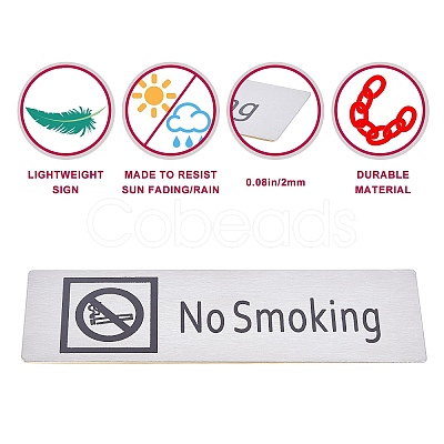 430 Stainless Steel Sign Stickers STAS-GF0001-06D-1