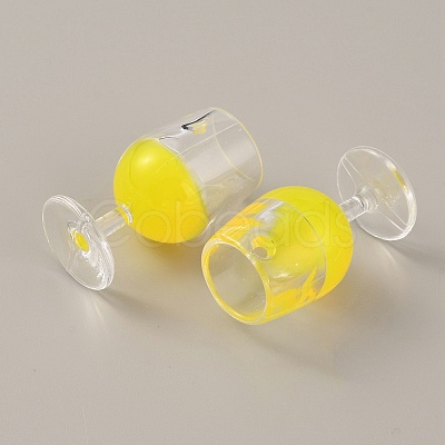 Transparent Resin Pendants RESI-WH0026-48E-1