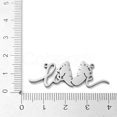 Tarnish Resistant 304 Stainless Steel Connector Charms STAS-G329-01P-1