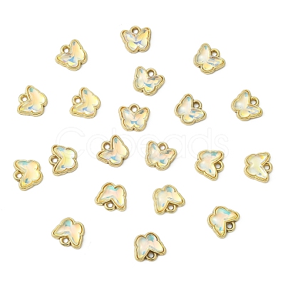 20Pcs Rack Plating Alloy Glass Charms FIND-YW0008-64G-1