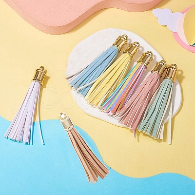 PU Imitation Leather Tassel Pendants FIND-TA0005-07A-1