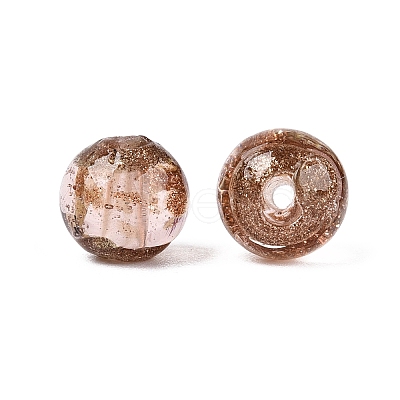 Handmade Gold Sand Lampwork Beads LAMP-N045-01A-09-1