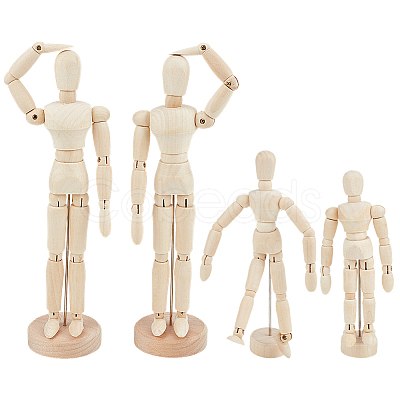Unfinished Blank Wooden Puppet DIY-OC0002-26-1