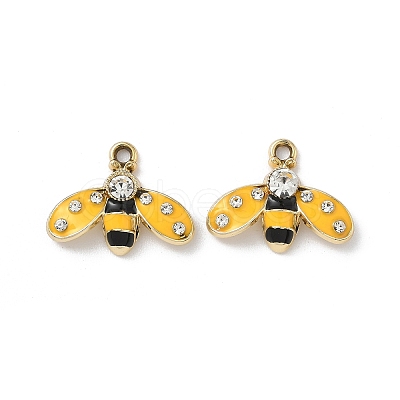 Alloy Enamel Rhinestone Pendants FIND-L024-17B-G-1