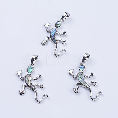 Abalone Shell/Paua Shell Pendants SSHEL-L008-08P-1