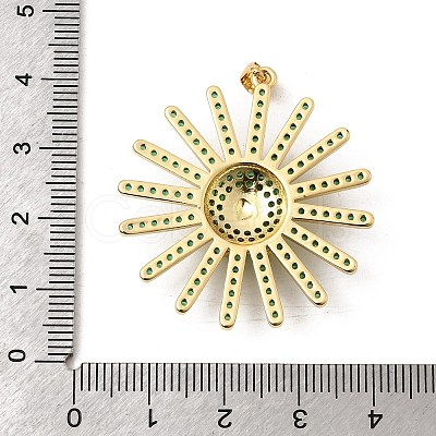 Brass Micro Pave Cubic Zirconia Pendants KK-H267-050G-1