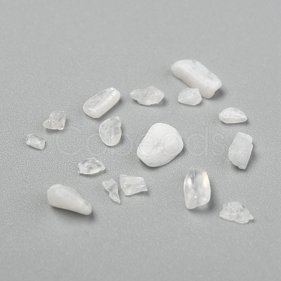 Natural White Moonstone Chip Beads X-G-L453-10A-1
