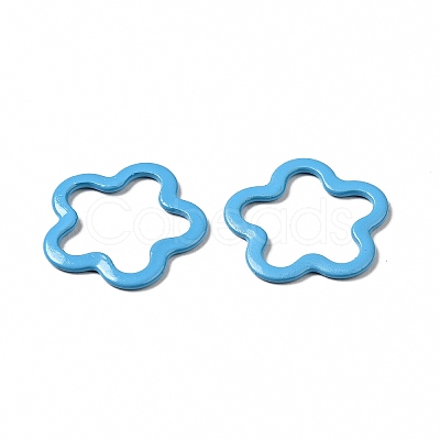 Spray Painted 201 Stainless Steel Linking Rings STAS-G304-07D-1