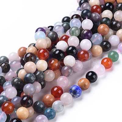 Natural Gemstone Beads Strands G-F591-03-10mm-1