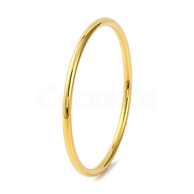 Ion Plating(IP) Plain 304 Stainless Steel Bangles for Women BJEW-B104-32A-G-1