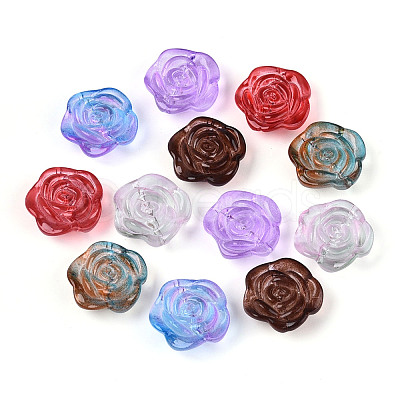 Baking Paint Transparent Glass Beads DGLA-T004-40A-M-1