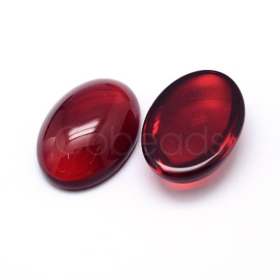 K9 Glass Cabochons Oval Flat Back Cabochons X-GGLA-L002B-01-1