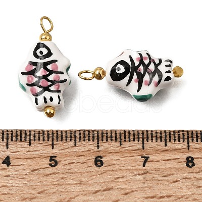 Handmade Porcelain Pendants PR-CBA0027-03G-04-1
