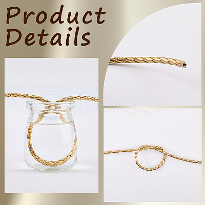 5M Braided Round PU Leather Jewelry Cord OCOR-GF0004-96A-03-1