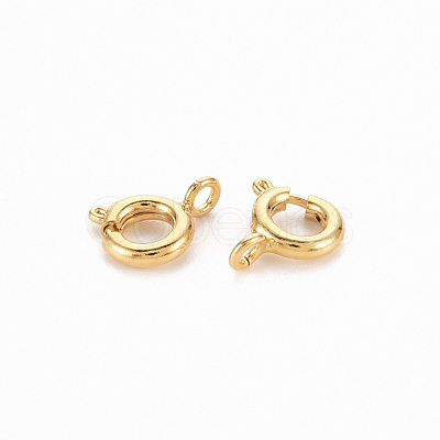 Brass Spring Ring Clasps KK-N231-258-NF-1