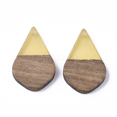Resin & Walnut Wood Pendants RESI-S358-23D-1