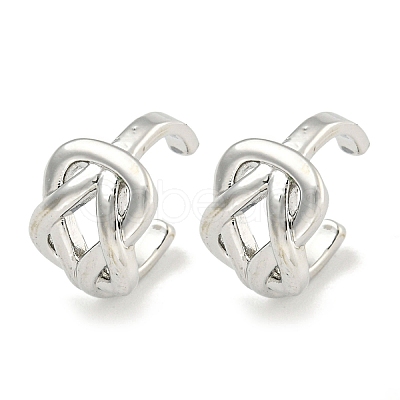 Brass Cuff Earrings EJEW-C104-054P-1