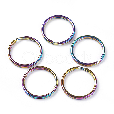 Ion Plating(IP) 304 Stainless Steel Split Key Rings STAS-L216-10A-1