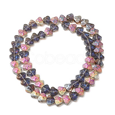 Transparent Electroplate Glass Beads Strands EGLA-F158-HR05-A-1