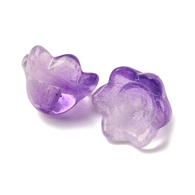 10Pcs Gradient Color Transparent Glass Bead Caps PW-WG464DA-08-1
