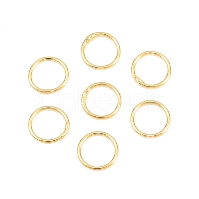 Brass Closed Jump Rings KK-D257-01G-09-1