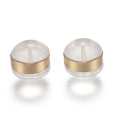 Brass Rings Silicone Ear Nuts SIL-N003-03LG-1