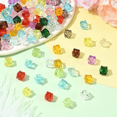 360Pcs 12 Colors Transparent Acrylic Beads TACR-YW0003-41-1