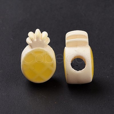 Rubberized Style Acrylic European Beads SACR-E009-06-1