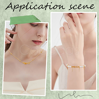 9Pcs Brass Fold Over Clasps KK-SC0004-06G-1