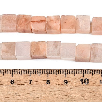 Natural Pink Aventurine Beads Strands G-T139-8x8-36B-1