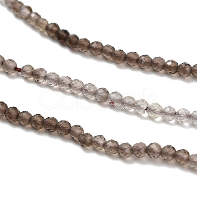 Gradient Color Natural Smoky Quartz Beads Strands G-Z106-A05-2mm-1