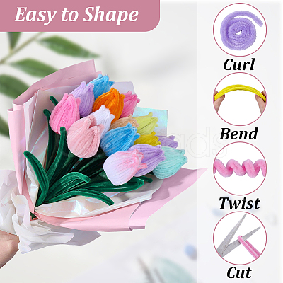 DIY Tulip Twist Stick Making Kits AJEW-SC0032-04-1