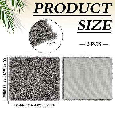 2Pcs Wool Hair Fabric DIY-PH0038-56F-1