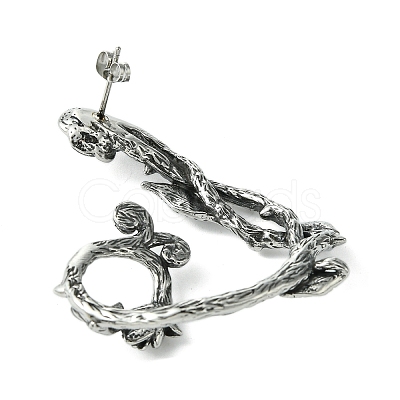 316 Surgical Stainless Steel Cuff Earrings EJEW-E300-11AS-01-1