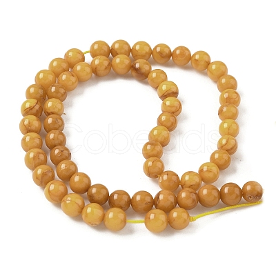 Natural Beeswax Beads Strands G-L095-B02-7mm-01-1