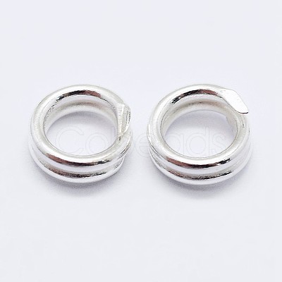 925 Sterling Silver Split Jump Rings STER-F036-01S-1x6mm-1