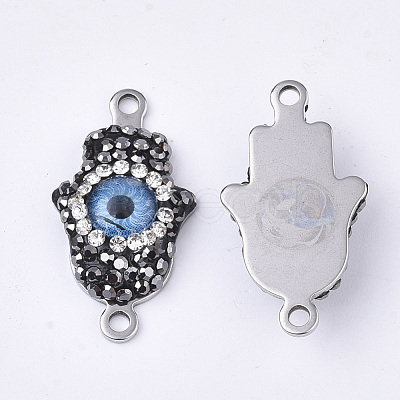 Polymer Clay Rhinestone Links connectors RB-T010-08-1