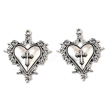 Gothic Tibetan Style Alloy Pendants X-TIBEP-K001-02A-AS-1