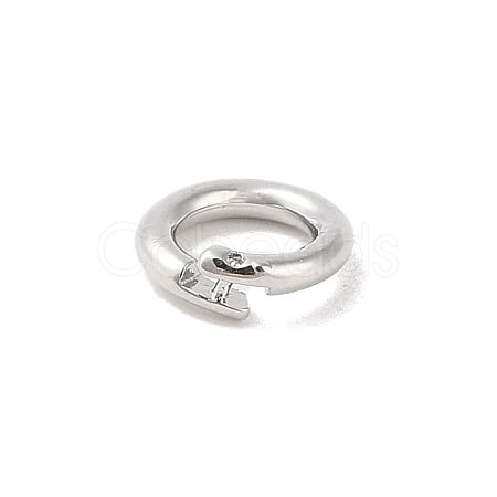 Brass Locking Jump Rings KK-S369-01P-02-1