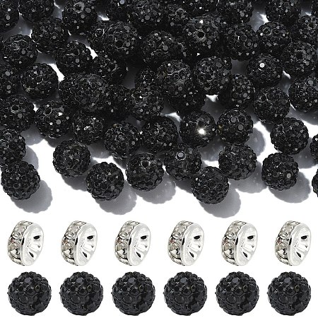100Pcs Pave Disco Ball Beads RB-YW0001-30L-1