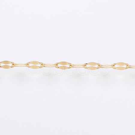 Handmade Ion Plating(IP) 304 Stainless Steel Dapped Chains CHS-H007-62G-1