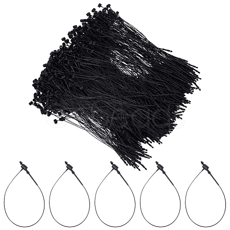 1000Pcs Plastic Snap Lock Hang Tag String CY0001-12-1