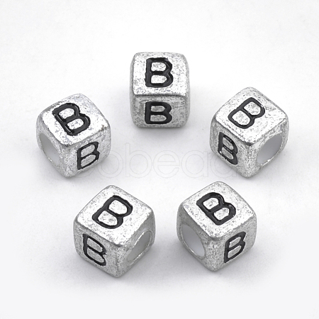 Plated Acrylic Beads PB43C9308-B-1