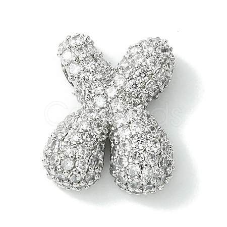 Rack Plating Brass Clear Cubic Zirconia Pendants KK-S378-01P-X-1